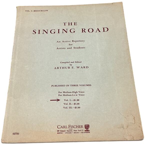 The Singing Road Arthur E. Ward Song Book 1939 Selected Classical & Modern Music - Picture 1 of 9